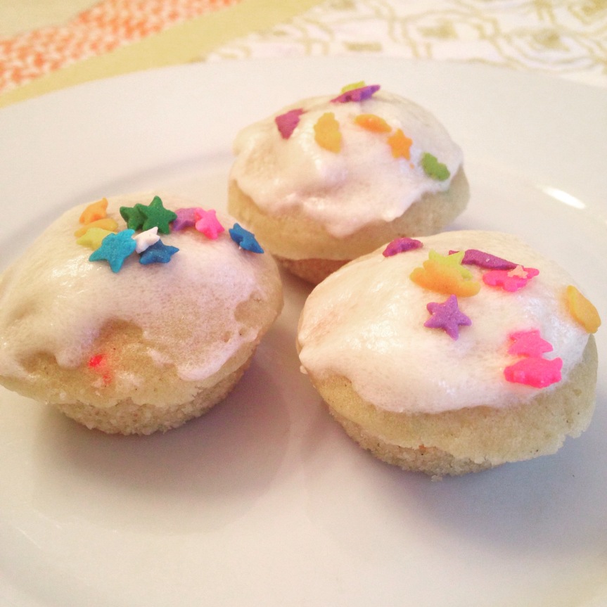 Mini Vegan GF Skinny Funfetti Cupcakes with Buttercream Frosting